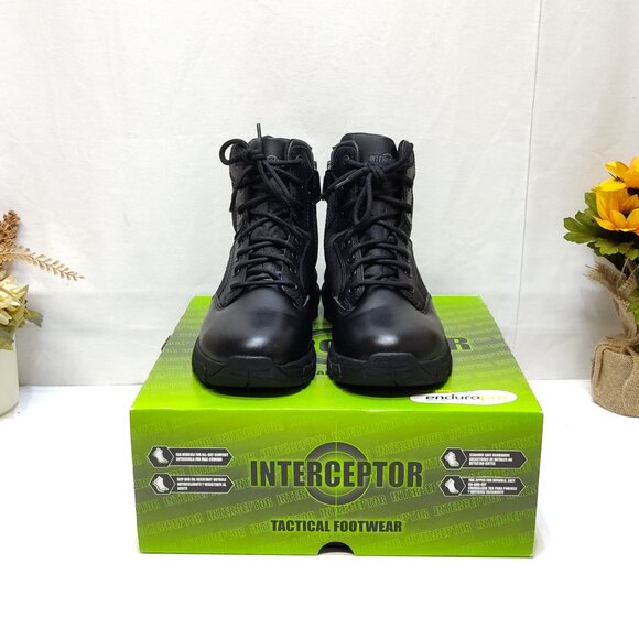 Interceptor Litefast Tactical Boots Women's Size 8.5 Zippered 6" Shaft Soft Toe - Picture 3 of 10